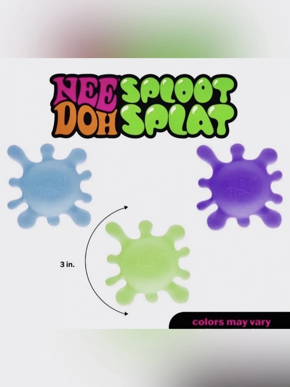 Authentic NEEDOH ~ 2 Pack 💜🩷~ Sploot Splat Squishy + Nice Cube Solid Squish Toy